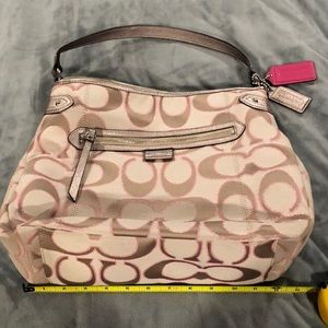 Coach Beige & Pink Hobo